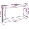 Bendras lango vidinis atspalvis baltas RISOR 110 x 50 cm