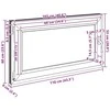 Bendras lango vidinis atspalvis baltas RISOR 110 x 60 cm