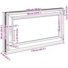 Bendras lango vidinis atspalvis baltas RISOR 110 x 60 cm