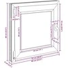 Bendras lango vidinis atspalvis baltas RISOR 60 x 60 cm
