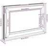 Bendras lango vidinis atspalvis baltas RISOR 90 x 70 cm