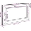 Bendras lango vidinis atspalvis baltas RISOR 100 x 50 cm