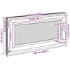 Bendras lango vidinis atspalvis baltas RISOR 100 x 50 cm
