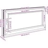 Bendras lango vidinis atspalvis baltas RISOR 120 x 60 cm