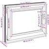 Bendras lango vidinis atspalvis baltas RISOR 80 x 70 cm