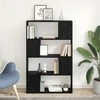 TV staliukas TV spintelių komplektas Juoda 80 x 24 x 125 cm Apdirbta mediena
