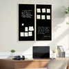 Pranešimų lenta 80 x 80 x 1.4 cm Pušies masyvas Juoda