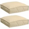 Pagalvėlė 2 pcs Smėlio 40 x 40 x 8 cm Oksfordo audinys