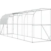 Prie sienos esantis vištų narvas Sidabrinė 600 x 100 x 215 cm
