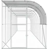 Prie sienos esantis vištų narvas Sidabrinė 1200 x 200 x 215 cm