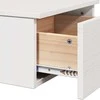 Naktinis staliukas 2 pcs Balta 37 x 35 x 18,5 cm Pušies masyvas