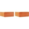 Naktinis staliukas 2 pcs Vaško ruda 39 x 34 x 16,5 cm