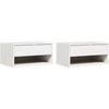 Naktinis staliukas 2 pcs Balta 50 x 32,5 x 24 cm Pušies masyvas