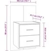 Prie sienos montuojama naktinė spintelė, baltos spalvos, blizgi