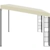 Prie sienos montuojama pavėsinė, kreminė, 3x4m, audinys