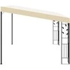 Prie sienos montuojama pavėsinė, kreminės spalvos, 4x3x2,5m