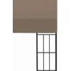 Prie sienos montuojama pavėsinė, taupe spalvos, 4x3m, audinys