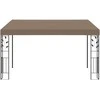 Prie sienos montuojama pavėsinė, taupe spalvos, 4x3x2,5m