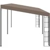 Prie sienos montuojama pavėsinė, taupe spalvos, 6x3m, audinys