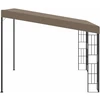Prie sienos montuojama pavėsinė, taupe spalvos, 3x3m, audinys