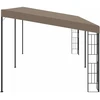 Prie sienos montuojama pavėsinė, taupe spalvos, 6x3m, audinys
