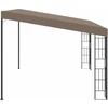 Prie sienos montuojama pavėsinė, taupe spalvos, 4x3m, audinys