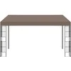 Prie sienos montuojama pavėsinė, taupe spalvos, 4x3m, audinys