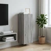 Prie sienos montuojama spinta 33 x 34,5 x 90 cm Pilka Sonoma
