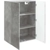 Prie sienos montuojama spinta 66 x 34,5 x 90 cm Betono pilka
