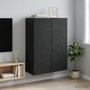 Prie sienos montuojama spinta 66 x 34,5 x 90 cm Juoda