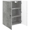 Prie sienos montuojama spinta Betono pilka 66 x 34,5 x 90 cm