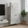 Prie sienos montuojama spinta Betono pilka 66 x 34,5 x 90 cm