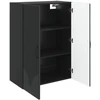 Prie sienos montuojama spinta Juoda 66 x 34,5 x 90 cm