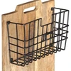 Prie sienos montuojamas stovas žurnalams, 33x10x67cm, mango