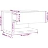Prie sienos montuojamos naktinės spintelės, 2vnt., medienos