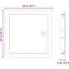 Prieigos skydas 2 vnt. Balta 23 x 23 x 3 cm Plienas