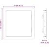 Prieigos skydas 2 pcs Balta 23 x 23 x 3 cm Plienas