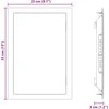 Prieigos skydas Balta 33 x 23 x 3 cm Plienas