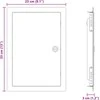 Prieigos skydas Balta 33 x 23 x 3 cm Plienas