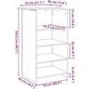 Priėmimo stalas Juoda 55x50x103,5 cm apdirbta mediena