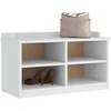 Prieškambario suoliukas SANDNES baltas 87x40x50 pušies masyvo