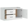 Prieškambario suoliukas SANDNES baltas 87x40x50 pušies masyvo