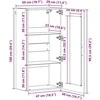 Medinė spinta Betono pilka 50 x 29 x 100 cm Apdirbta mediena