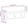 Prikabinamas paltas Sieninis Balta 40 x 10,5 x 18 cm