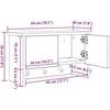 Prikabinamas paltas Sieninis Balta 50 x 20 x 30 cm