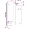 Prikabinamas paltas Balta 70 x 10 x 90 cm Apdirbta mediena