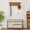 Prikabinamas paltas Natūrali 70 x 10 x 20 cm Kieto teka medžio