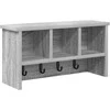Prikabinamas paltas su lentyna Pilkas Sonoma 50 x 16 x 26 cm