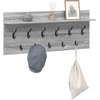 Prikabinamas paltas su lentyna Pilkas Sonoma 100 x 40 x 12 cm