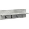 Prikabinamas paltas Sieninis Betono pilka 60 x 10,5 x 18 cm